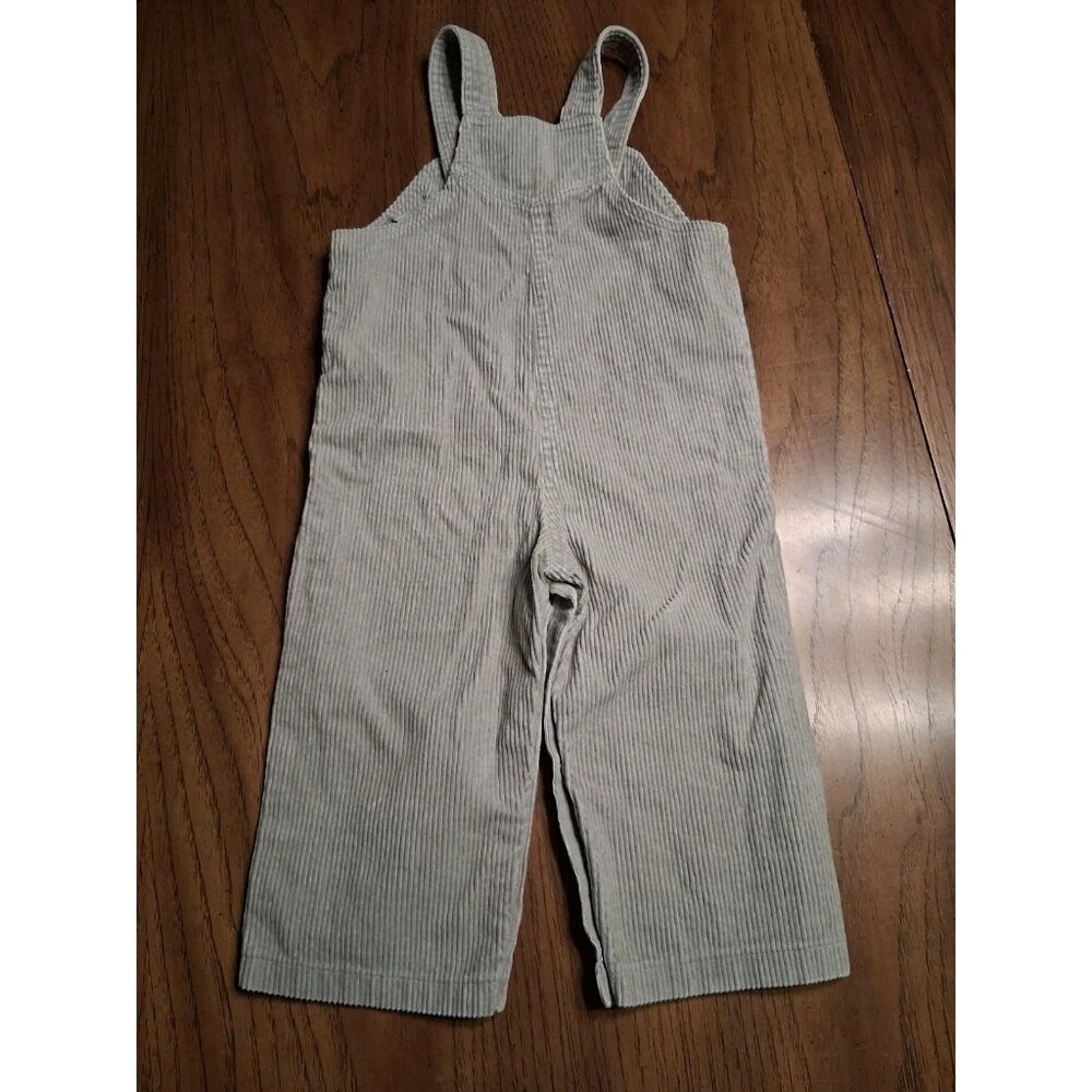 Vintage Izod Lacoste Coveralls Baby Toddler Sz 24M Denim/Corduroy Gray Zip - Picture 7 of 10